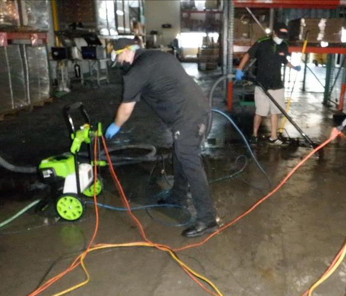 SERVPRO Professionals providing Restoration Cleaning Services to a Commercial Property